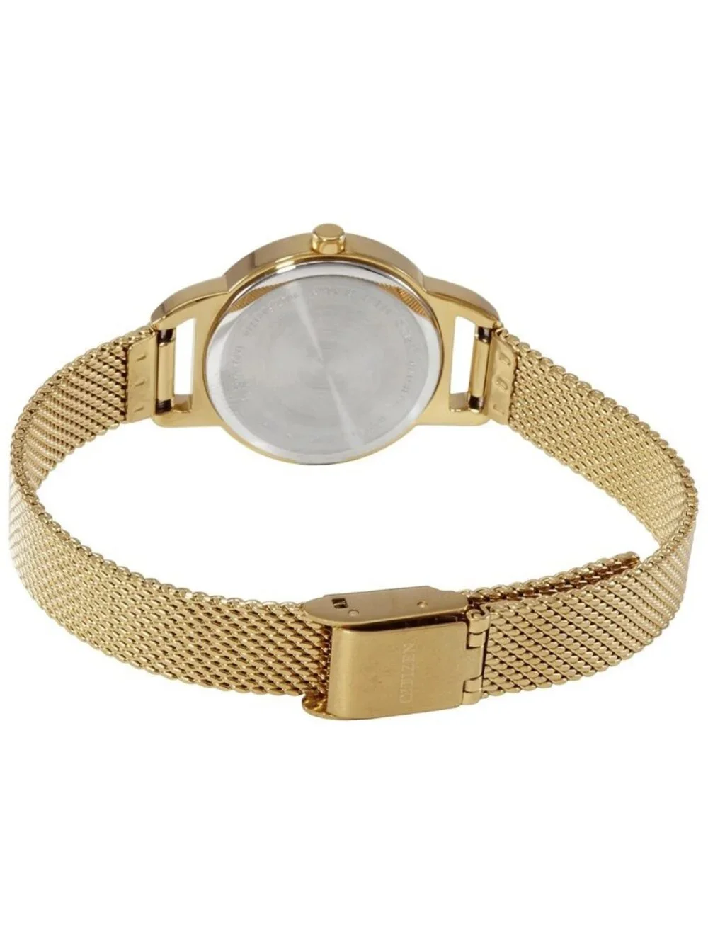 NWT Citizen Gold-Tone Stainless Quartz Black Dial Ladies Watch
